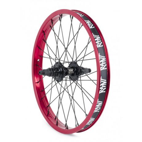 REAR BMX WHEEL 18" RANT PARTY ON V2 CASSETTE RED