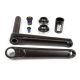 PEDALIER BMX BSD SUBSTANCE XL V2 FLAT BLACK 24 MM (AVEC ROULEMENTS)