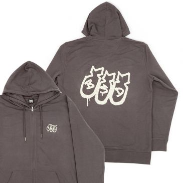 ZIP UP HOODIE BSD SECOND STRIKE GRAPHITE