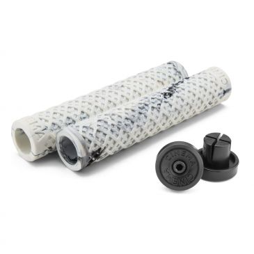 CINEMA BMX GRIPS INTERLACE WHITE BLACK SPLASH