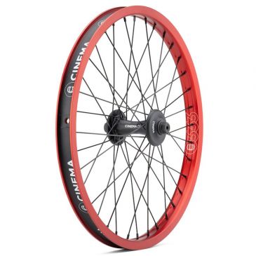 CINEMA BMX ZX FRONT WHEEL BLACK/RED