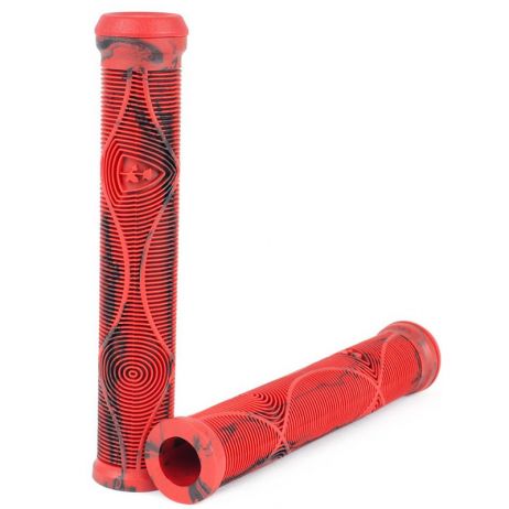 BMX GRIPS SUBROSA GENETIC FLANGELESS RED BLACK SWIRL