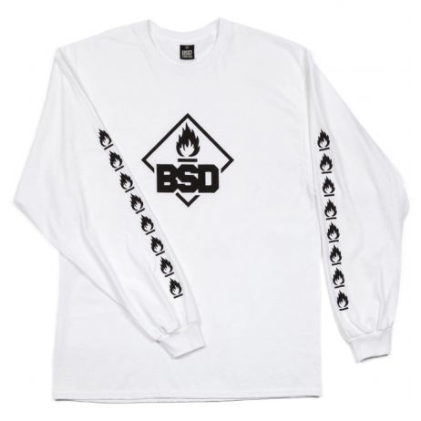 TSHIRT BSD LONG SLEEVES ROASTIN WHITE